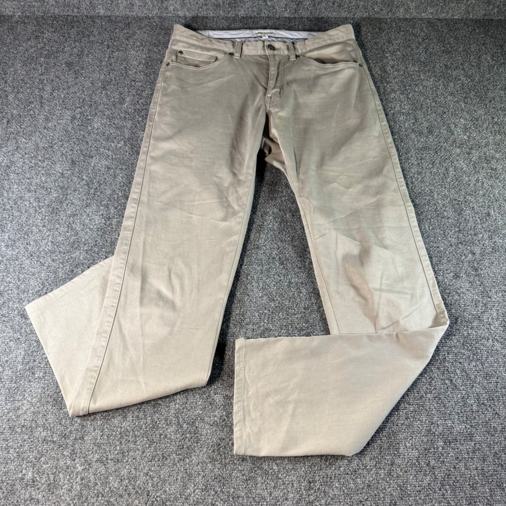 Peter Millar Crown Mens 30x31 Khaki Tan 5-Pocket Straight Pants Casual Trousers
